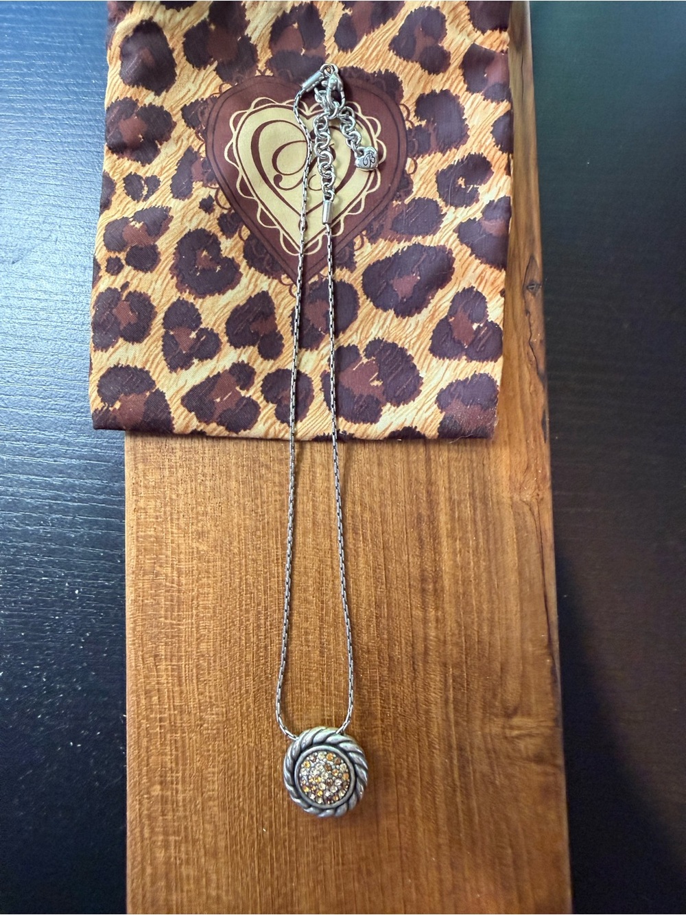 Brighton "Gold Magic" Reversible Round Slider Pendant Necklace